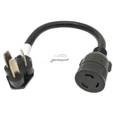 Parkworld 60103 Adapter Cord NEMA 10-30P Male to L5-30R Female, 30A, 250V, 1.5FT (ONLY Output 250V)
