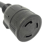 Parkworld 60103 Adapter Cord NEMA 10-30P Male to L5-30R Female, 30A, 250V, 1.5FT (ONLY Output 250V)