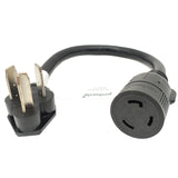 Parkworld 60103 Adapter Cord NEMA 10-30P Male to L5-30R Female, 30A, 250V, 1.5FT (ONLY Output 250V)