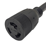 Parkworld 79445 Dryer Piggy-Back Adapter Splitter Cord NEMA 14-30P to 14-30R 30A 125V/250V & L6-20R 20A 250V 1.5 Feet