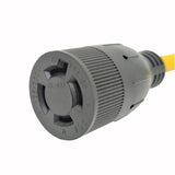 Parkworld 885460 Adapter Cord 5-15 Male Plug to Locking L14-20 Female Receptacle 8 inch