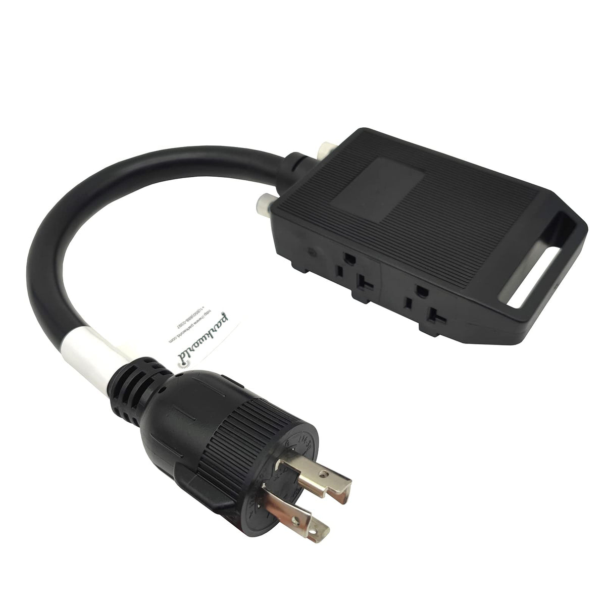 Parkworld 64866 NEMA L14-30P to 5-20R (T-Balde 5-15R) Adapter Cord wit