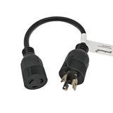 Parkworld 65382 NEMA L6-30P to L5-20R Adapter Cord, Output 20amp 125volt 1.5FT