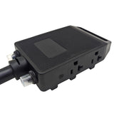 Parkworld 65023 RV Shore Power Twist Lock 50A to 20A, 220v to 110v Adapter Cord NEMA SS2-50P to (4) 5-20R T-Blade Household 5-15R Four Outlets Female with Two of 20amp Circuit Breaker