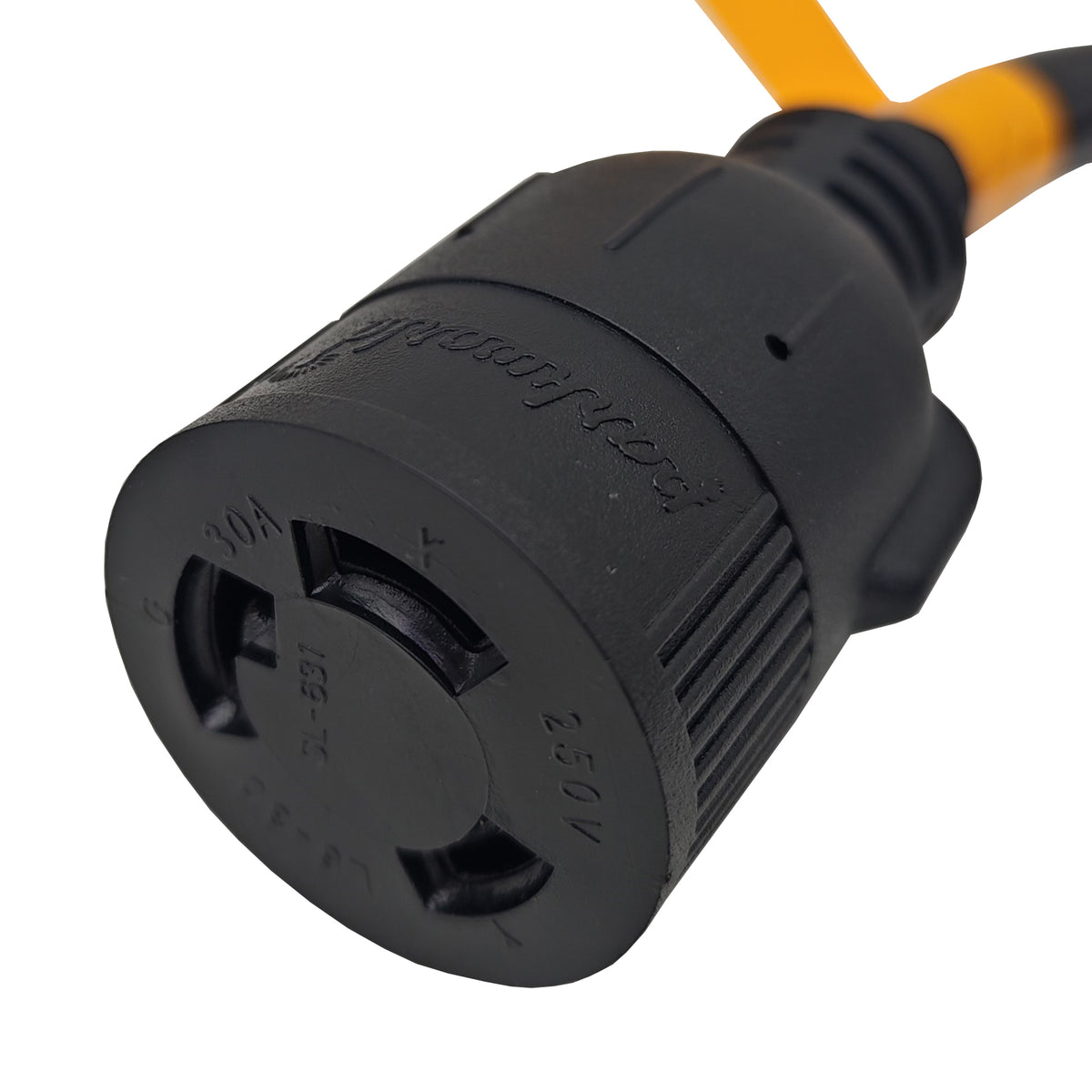 Parkworld 691791 Adapter Cord 15 Amp 5-15P Male to 30 Amp L6-30R Locki