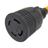 Parkworld 79438 Dryer Piggy-Back Adapter Splitter Cord NEMA 14-30P to 14-30R 30A 125V/250V & L14-30R 30A 125V/250V 1.5 Feet