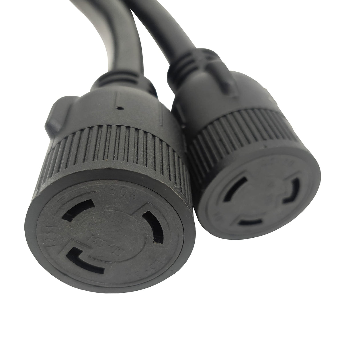 Parkworld 63876 NEMA 14-50P to L5-30R Dual Socket Splitter Cord, RV 50