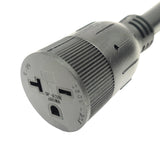 Parkworld 65184 3-Prong Industrial Splitter Cord, NEMA 6-30P to 6-30R and 6-20R (T-Blade Also for 6-15R) 3FT