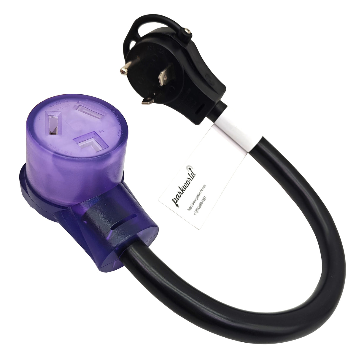 Parkworld 78844 RV 30A 3-Prong Plug NEMA TT-30P to 10-30R Dryer 3-Pron