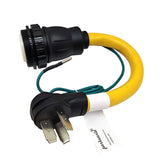 Parkworld 79049 Adapter Cord NEMA 10-50P Male to Shore Power SS2-50R Female, 50A, 125V/250V, 1.5FT