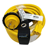 Parkworld 691975 RV Pigtail Shore Power 30A Male L5-30P to 5-15R Female 15A Dogbone Adapter Power Cord Twist Lock L5-30P Male to 5-15R Female