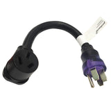Parkworld 63449 RV to Stove Adapter Cord RV Straight Plug NEMA 14-50P to 10-50R Oven Female, 50A, 250V (1.5FT)