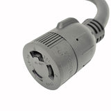 Parkworld 60240 Dryer 10-50P Right Angle Male to Welder L6-30R Twist Lock Female 30AMP AC Adapter Cord (1.5FT)