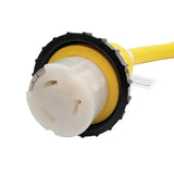 Parkworld 60257 Marine Shore Power 50 AMP Splitter. NEMA (2) SS1-50P Male 125V Plugs Combiner to (1) SS2-50R Female 250V Connector