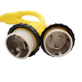 Parkworld 60257 Marine Shore Power 50 AMP Splitter. NEMA (2) SS1-50P Male 125V Plugs Combiner to (1) SS2-50R Female 250V Connector