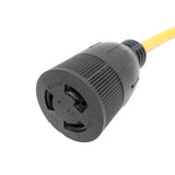 Parkworld Adapter Power Cord 20 AMP 6-20 Plug Right Angle to Twist Lock L6-20 Receptacle
