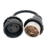 Parkworld 60301 Shore Power Adapter Cord Marine 50A 125V SS1-50P Male to RV Twist Lock L5-30R 30A 125V Female