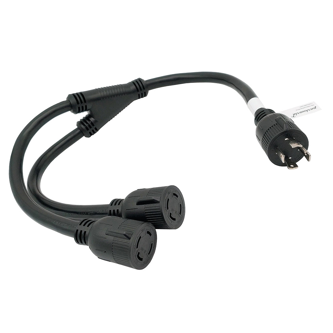 Parkworld 60462 Splitter L14-30P Male to (2) L14-30R Female, Locking 4