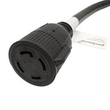 Parkworld 60738 Generator Splitter 30 AMP Y Adapter 4-Prong Locking L14-30R Female to (2) 5-20R Female (T-Blade Also for Household Regular 15 AMP 5-15 Receptacle)