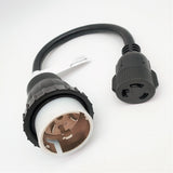 Parkworld 60837 AC Adapter Cord 50 Amp SS2-50P to L6-30R Connector Locking 30 Amp 250 Volt Female, 1.5FT