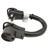 Parkworld 61117 RV 50 AMP Splitter / EV 50 AMP Splitter Adapter 14-50P Male Plug to (2) 14-50R Female Connector 1.5FT