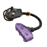Parkworld 61148 RV Splitter Adapter Cord 14-50P to 14-50R 50A 125V/250V & (3)5-15R Household Tri Outlet 15A 125V