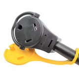 Parkworld 61193 RV Splitter Adapter Cord TT-30P to TT-30R 30A 125V & Household Tri Outlet (3) 5-15R 15A 125V 1.5 Feet