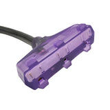 Parkworld 61193 RV Splitter Adapter Cord TT-30P to TT-30R 30A 125V & Household Tri Outlet (3) 5-15R 15A 125V 1.5 Feet