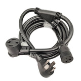 Parkworld 4-Prong Dryer Splitter to 6-20R, NEMA 14-30P Male Plug to 14-30R & 6-20R (T-Blade Also for 6-15R) Female Receptacle