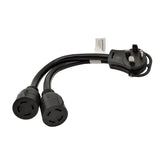Parkworld 61490 V Splitter Cord 14-50P to (2) L14-30R, RV 50 AMP 4-Prong 14-50 Male Plug to NEMA (2) L14-30 Female Twist Lock Receptacle 125V / 250V 1.5FT