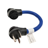 Parkworld 61629 Welder Adapter Cord NEMA 6-30P to 10-50R 18 inch Right Angle Connector