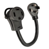 Parkworld 61735 Adapter Cord 4 Prong Dryer Plug 14-30P to 14-60R Welder Receptacle, NEMA 14-30 Dryer Male to NEMA 14-60R Welder Female, 30A, 125V/250V 1.5FT