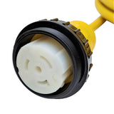 Parkworld Shore Power Adapter Cord RV Locking 30A 125V L5-30P Male to Marine Twist Lock SS1-50R 50A Female, Output 30A 125V