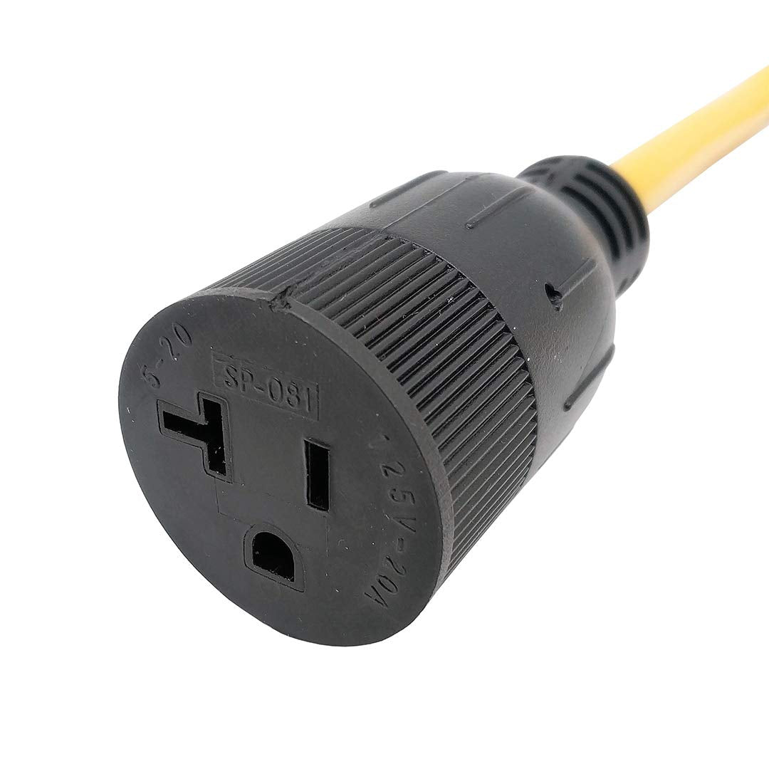 Parkworld 60585 Adapter Cord Twist Lock L6-20P 20AMP Plug to NEMA 5-20