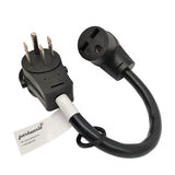 Parkworld 62046 RV 50A Splitter Adapter Cord 14-50P to 14-50R & 6-30R Industry 3-Prong 30A 250V Female (1.5FT)
