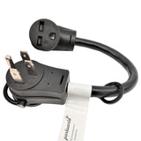 Parkworld 62046 RV 50A Splitter Adapter Cord 14-50P to 14-50R & 6-30R Industry 3-Prong 30A 250V Female (1.5FT)