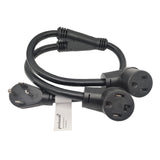 Parkworld 62152 Dryer Splitter, NEMA 14-30 Male Plug to 14-30 & 6-50 Female Receptacle, Dryer 4-Prong 30 AMP Y Adapter Cord