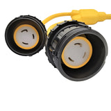 Parkworld 62169 Splitter Marine Shore Power Y Adapter 50A 125V Plug SS1-50P to L5-30R Female Dual 30A 120V connectors