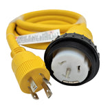 Parkworld 62176 Shore Power Adapter Generator 30A L14-30P Male to Marine 50A SS2-50R Female with Locking Ring