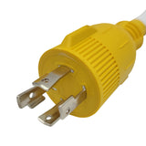 Parkworld 62176 Shore Power Adapter Generator 30A L14-30P Male to Marine 50A SS2-50R Female with Locking Ring