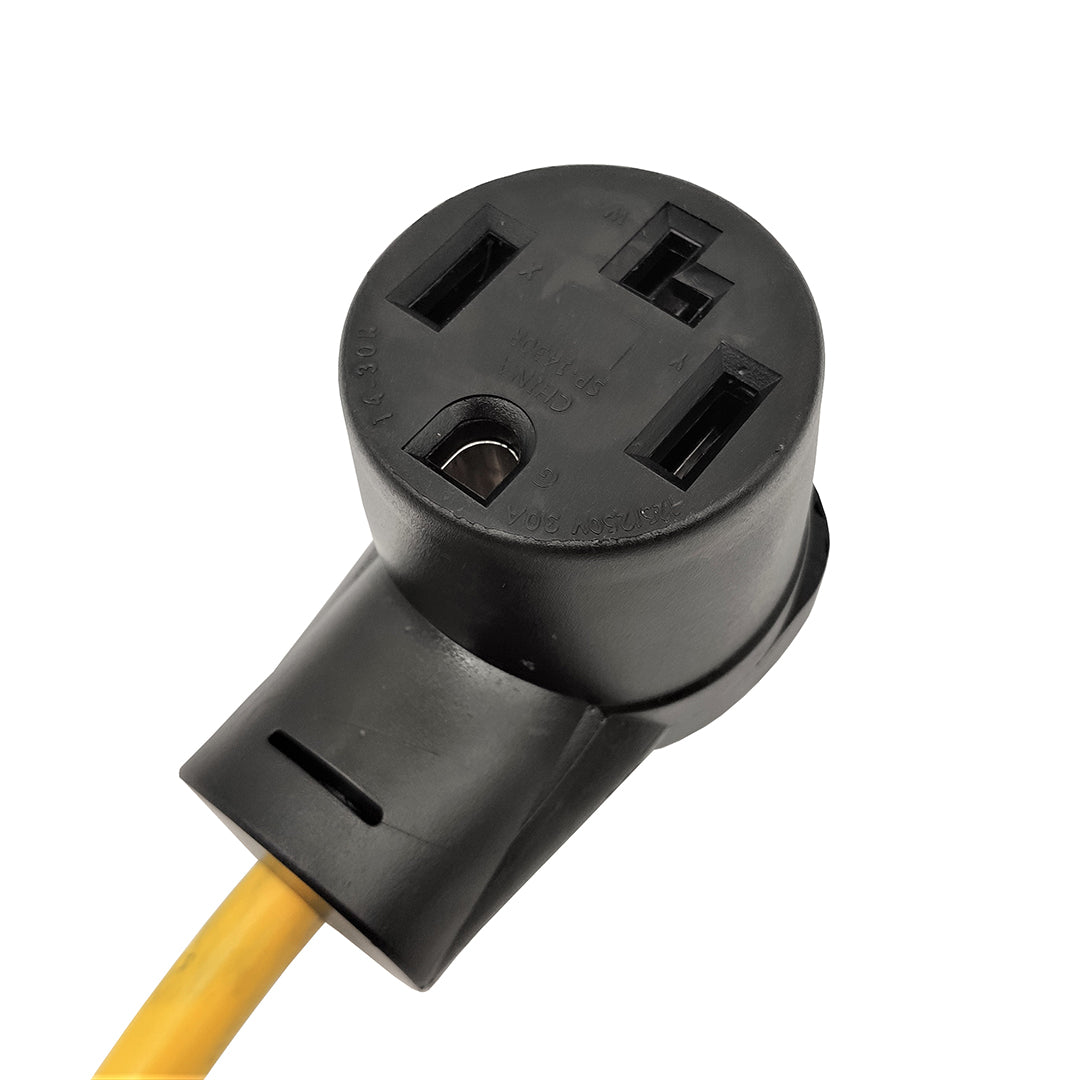 Parkworld 62329 Household Regular 5-20 Plug 20A male to Dryer 14-30 Receptacle 4-Prong Female Adapter Cord, Two Hots Bridged in Female (Only Output
