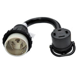 Parkworld 62398 Generator 50A to Welder 60A Adapter Cord SS2-50P to 14-60R 1.5FT