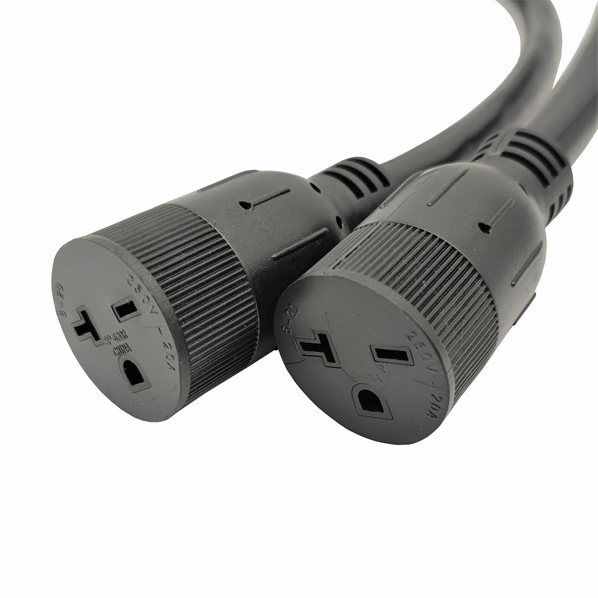 Parkworld 62473 3-Prong Industrial Splitter Cord, NEMA 6-30P to 6-20R