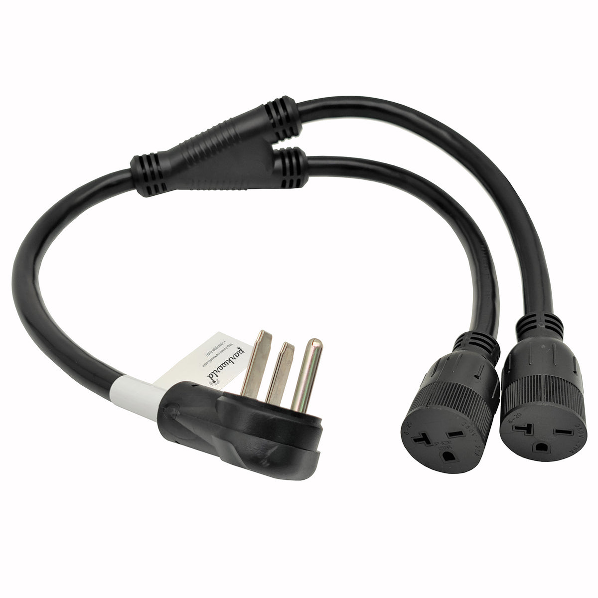Parkworld 62473 3-Prong Industrial Splitter Cord, NEMA 6-30P to 6-20R