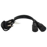 Parkworld 62596A 4-Prong RV Splitter, NEMA 14-50P to 6-20R (T-Blade Also for 6-15R) Dual Outlet (1.5 Feet)