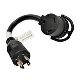 Parkworld 62657 Adapter Cord 4-Prong 20A Generator Locking Male Plug L14-20P to TT-30R RV 30A Female Receptacle 1 Feet