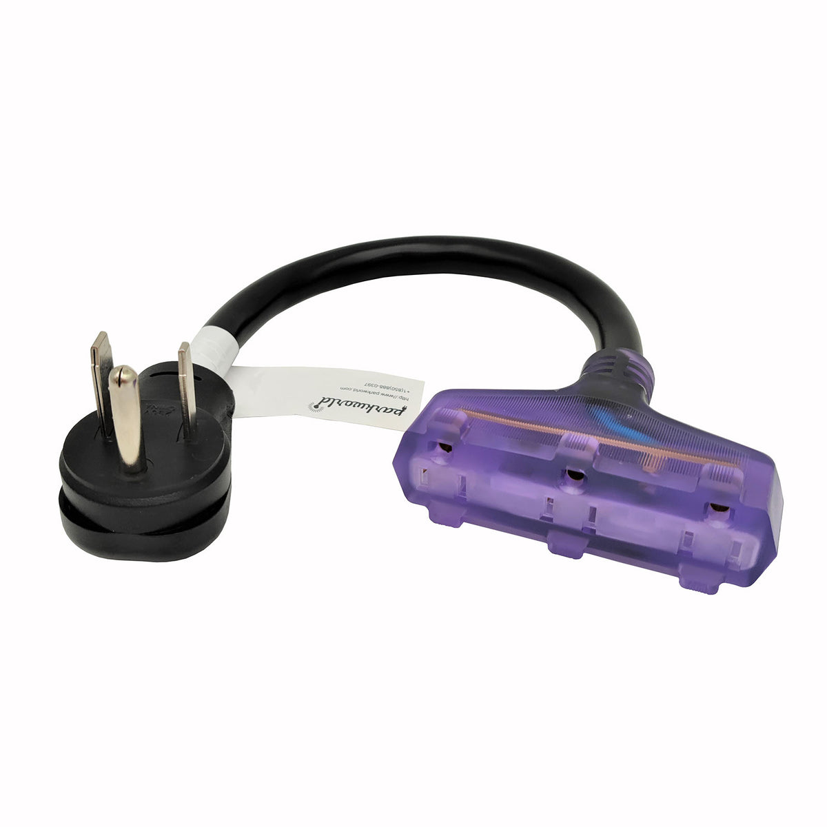 Parkworld 62671 Welder Adapter Cord, Dryer 3-Prong 6-50P Male to (3) 5