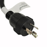 Parkworld 62695 AC Power Adapter Cord NEMA L6-30P Male to (3) 5-15R Household Tri Outlet 15 AMP Female x3, 125 Volt 1.5FT