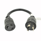 Parkworld 62701 AC Power Adapter Cord NEMA L6-30P Male to L5-30R Generator 30A Outlet, 125 Volt 1.5FT