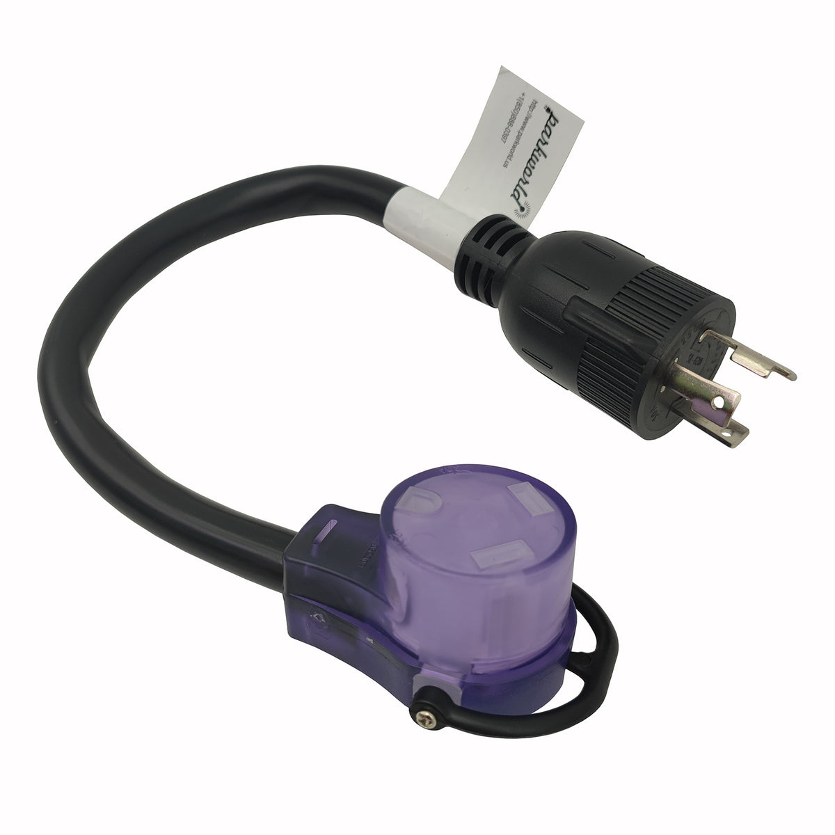 Parkworld 62787 AC Power Adapter Cord NEMA L6-30P Male to TT-30R RV 30
